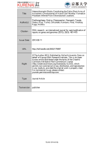 Title Heterochromatin Blocks Constituting the Entire