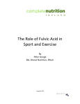 The Role of Fulvic Acid in Sport and Exercise