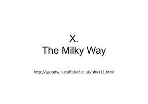 Lecture 10: The Milky Way