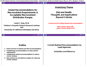 Global Recommendations for Macronutrient Requirements