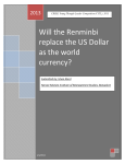 Will the Renminbi replace the US Dollar as the world currency?