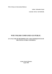 why polish companies go public