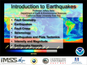 Introduction to Earthquakes