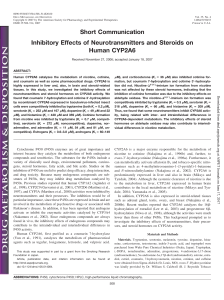 Inhibitory Effects of Neurotransmitters and Steroids on Human