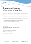 Trigonometric ratios of an angle of any size