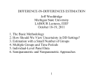 DIFFERENCE-IN-DIFFERENCES ESTIMATION Jeff