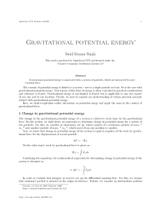 Gravitational potential energy