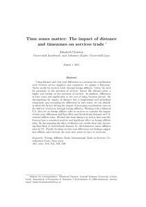 Time zones matter: the impact of distance and timezones on