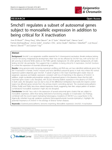 Smchd1 regulates a subset of autosomal genes subject to