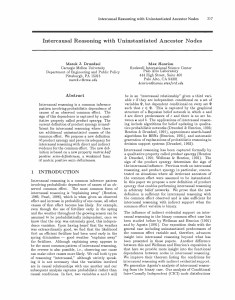 Intercausal Reasoning with Uninstantiated Ancestor Nodes Marek J