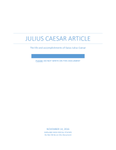 Julius Caesar Article Review