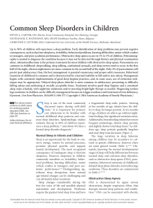 Common Sleep Disorders in Children