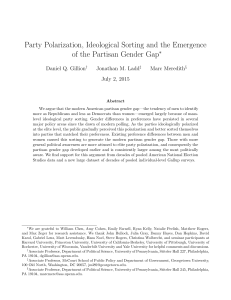 Party Polarization, Ideological Sorting and the