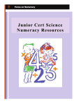 Junior Cert Science Numeracy Resources