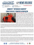 AIRMATIC Introduces MARTIN Conveyor Belt Powered Generator