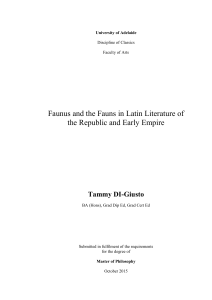 Faunus and the Fauns in Latin Literature of the Republic and Early