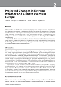 Projected Changes in Extreme Weather and Climate Events in Europe