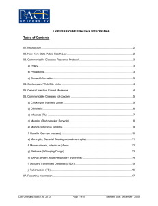 Communicable Diseases Information