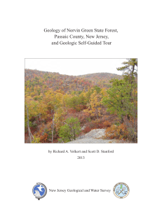 Geology of Norvin Green State Forest, Passiac County, New Jersey