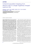 Coherent population trapping of an electron spin in a single