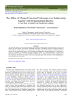 The Effect of Channel Function Performance on Relationship Quality