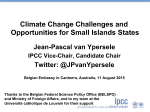 Climate Change Challenges and Opportunities for Small Islands