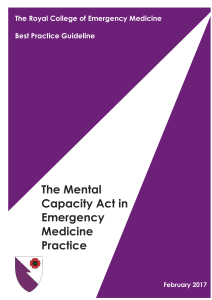 The Mental Capacity Act in Emergency Medicine Practice