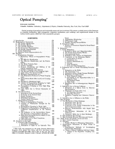 Optical Pumping