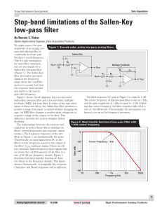 Stop-band limitations of the Sallen-Key, low