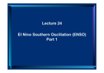Lecture 24 El Nino Southern Oscillation (ENSO) Part 1