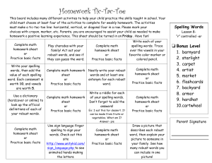 Homework Tic-Tac-Toe