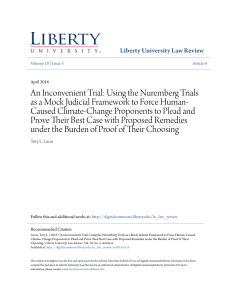 An Inconvenient Trial - Digital Commons @ Liberty University