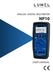 analog -digital multimeter user`s manual