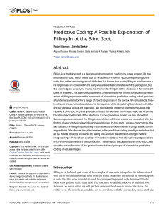 Predictive Coding: A Possible Explanation of Filling