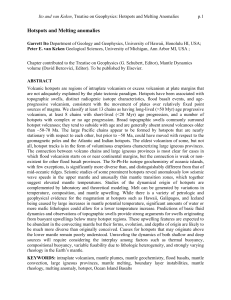 Hotspots and Melting anomalies - Earth and Environmental Sciences