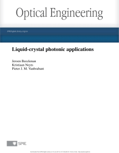 Liquid-crystal photonic applications