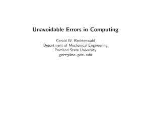 Unavoidable Errors in Computing