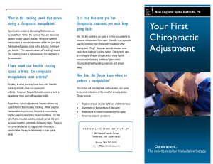 Your First Chiropractic Adjustment