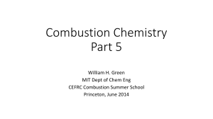 Combustion Chemistry, part 5