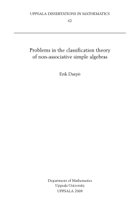 Problems in the classification theory of non-associative