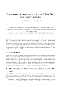 Parameters of massive stars in the Milky Way and nearby galaxies