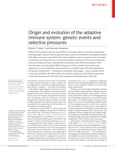 Origin and evolution of the adaptive immune system: genetic events