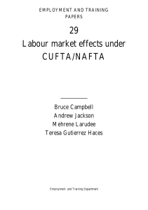 Labour market effects under CUFTA/NAFTA