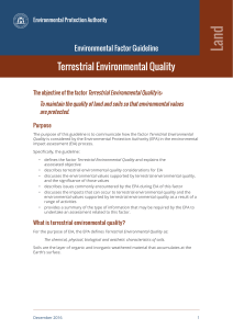 Terrestrial Environmental Quality