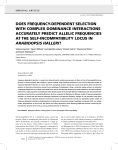 does frequency-dependent selection with complex - GEPV