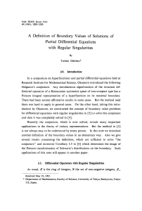 A Definition of Boundary Values of Solutions of Partial Differential
