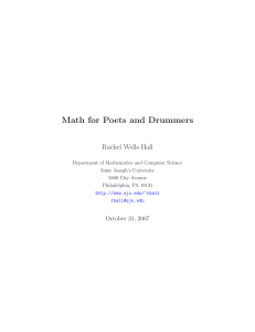 Math for Poets and Drummers - SJU