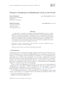 Towards a Classification of Hamiltonian Cycles in the 6-Cube