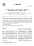 Antioxidant potential of solvent extracts of Kappaphycus alvarezii