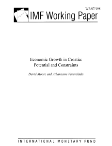 Economic Growth in Croatia: Potential and Constraints